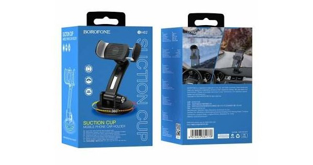 Автодержатель Borofone BH62 Bora Suction Cup чёрный