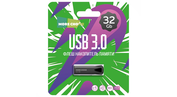 Флеш-накопитель USB 3.0 32GB More Choice MF32m металл