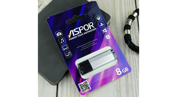 Флеш-накопитель USB 2.0 8GB Aspor PK_ROCKETSL серый