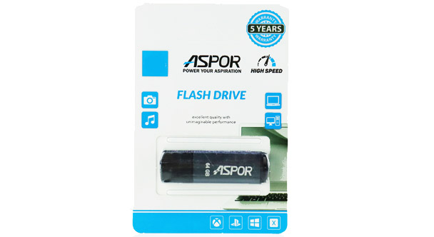 Флеш-накопитель USB 2.0 4GB Aspor PK_TG121GY чёрный